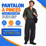 Pantalon à plis
